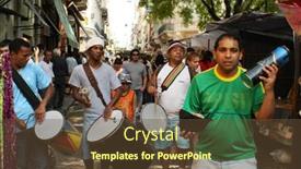  Presentation with cities - PPT theme having buenos-aires-nov-30-street background and a tawny brown colored foreground