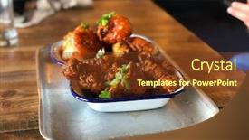  Presentation with cauliflower - Audience pleasing PPT theme consisting of buffalo-cauliflower-and-chicken-wings backdrop and a tawny brown colored foreground