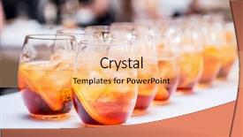 Presentation with banquet - Theme with buffet line - glass of alcohol cocktail banquet background and a lemonade colored foreground