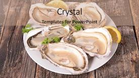  Presentation with oyster - Theme featuring buffet open - oyster and lemon background and a  colored foreground