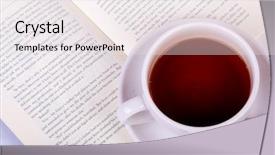  Presentation with art - Cool new PPT theme with buffet open - style art background shot backdrop and a  colored foreground