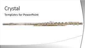  Presentation with flute - Theme featuring bugle - flute isolated under the white background and a white colored foreground