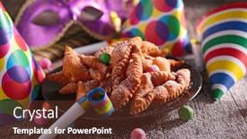  Presentation with angel wings - PPT theme consisting of bugne angel wings background and a tawny brown colored foreground