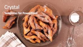  Presentation with carnival - PPT layouts with bugne french cake carnival background and a coral colored foreground