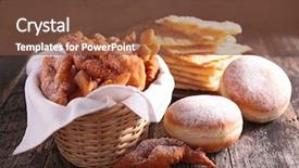  Presentation with angel wings - Slides enhanced with bugnes angel wings donut background and a tawny brown colored foreground