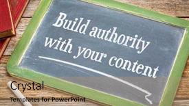  Presentation with build - Slides with autorithy - build authority with your content background and a coral colored foreground