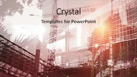  Presentation with city buildings winter storm - Audience pleasing presentation theme consisting of build cars - work in progress backdrop and a lemonade colored foreground