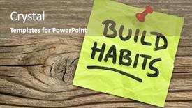  Presentation with self development - Presentation theme having build habits reminder - self-development background and a coral colored foreground