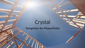  Presentation with clear - Amazing presentation having build house - new construction framing abstract backdrop and a seafoam green colored foreground