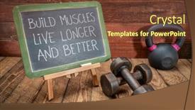  Presentation with build - PPT layouts with build-muscles-live-longer background and a tawny brown colored foreground