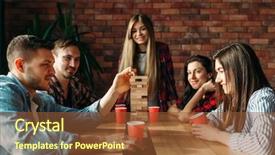  Presentation with build - Slide set having build relationships - friends plays table game selective background and a  colored foreground