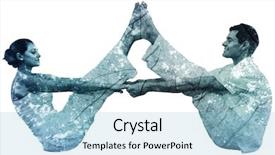  Presentation with minority candidate for job position - PPT theme consisting of build relationships - peaceful couple sitting in boat background and a light blue colored foreground