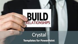  Presentation with relationships - Presentation having build relationships background and a ocean colored foreground