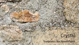  Presentation with rock wall - Amazing presentation theme having build rock - old stone wall to use backdrop and a  colored foreground