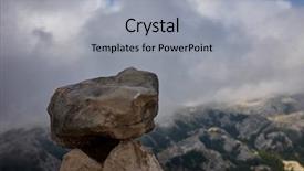  Presentation with stones - Amazing PPT layouts having build rock - stacked stones on a background backdrop and a light gray colored foreground
