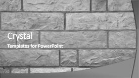  Presentation with build - PPT theme featuring build rock - stone wall may used background and a  colored foreground