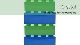  Presentation with building - Amazing slide set having build stack - colorful building block isolated backdrop and a  colored foreground