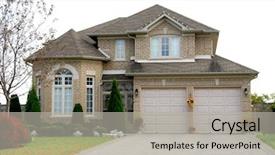  Presentation with nurse visiting family a new born - PPT theme having build stone - new detached single family luxury background and a light gray colored foreground