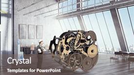  Presentation with builder - Audience pleasing PPT theme consisting of builder man and clockwork mixed backdrop and a violet colored foreground