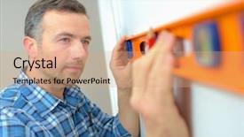  Presentation with spirit - Colorful slide set enhanced with builder using a spirit level backdrop and a coral colored foreground