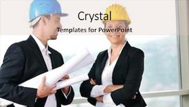  Presentation with building plans - Beautiful presentation theme featuring buildernew - young architect group in big backdrop and a  colored foreground