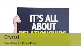  Presentation with relationships designs - Colorful PPT layouts enhanced with network team building - it's all about relationships card backdrop and a gold colored foreground