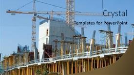  Presentation with stadium - Cool new presentation theme with building a new stadium backdrop and a light blue colored foreground