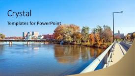  Presentation with capitol - PPT layouts consisting of building and downtown iowa city background and a light blue colored foreground