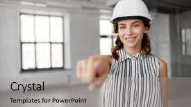  Presentation with architecture construction - Cool new PPT layouts with building architecture and construction business backdrop and a  colored foreground