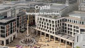  Presentation with stock exchange - Audience pleasing PPT layouts consisting of building at paternoster square next backdrop and a gray colored foreground