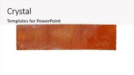  Presentation with building blocks - PPT theme consisting of building blocks 1 - red brick isolated on white background and a white colored foreground