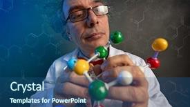  Presentation with university building - PPT theme featuring building blocks of model background and a ocean colored foreground