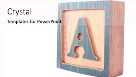  Presentation with old letter sealed envelope - Presentation theme consisting of building blocks writing - letter block background and a white colored foreground