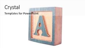  Presentation with job letter - PPT theme having building blocks writing - letter block background and a white colored foreground