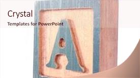  Presentation with letter - Slide deck featuring building blocks writing - letter block background and a lemonade colored foreground