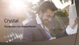  Presentation with pharmacy documents - Presentation with building blocks writing - signing documents background and a mint green colored foreground