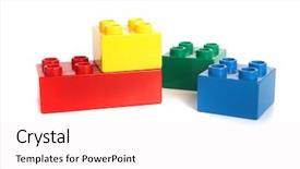  Presentation with white bricks - Cool new presentation design with background with lots of copyspace backdrop and a white colored foreground