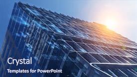  Presentation with industrial textile industry yarn spools - PPT theme enhanced with building code - successful industrial architecture background and a navy blue colored foreground