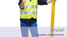  Presentation with building construction - Presentation theme featuring building-construction-and-profession-concept background and a light blue colored foreground