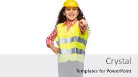  Presentation with building construction - Presentation theme enhanced with building-construction-and-profession-concept background and a light gray colored foreground