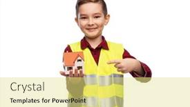  Presentation with building construction - Slide deck featuring building-construction-and-profession-concept background and a yellow colored foreground