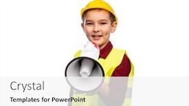  Presentation with building construction - Slide set having building-construction-and-profession-concept background and a white colored foreground