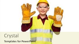  Presentation with building construction - Presentation theme featuring building-construction-and-profession-concept background and a yellow colored foreground