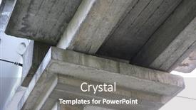  Presentation with bridge construction - Slide deck consisting of building-construction-concrete-and-steel background and a gray colored foreground