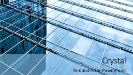  Presentation with futuristic - Slide deck consisting of building construction glass - futuristic skyscrapers background and a light blue colored foreground