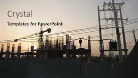  Presentation with building construction - Cool new presentation with building-construction-site-at-dusk backdrop and a lemonade colored foreground