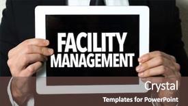  Presentation with facility management - Cool new PPT theme with building customer relationships - facility management backdrop and a tawny brown colored foreground