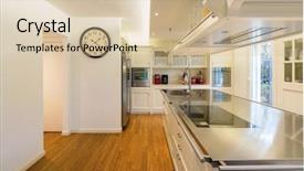  Presentation with kitchen design - Beautiful theme featuring building electric appliance - modern beautiful kitchen and parquet backdrop and a  colored foreground