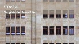  Presentation with retro of window - Theme featuring building facade - window background and a gray colored foreground