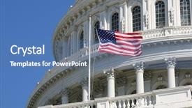  Presentation with capitol - Slides having building flag - capitol washington dc background and a teal colored foreground